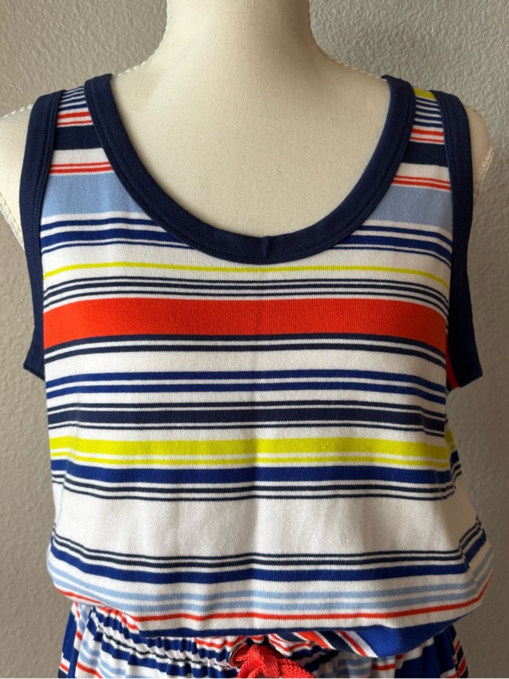 Liz Claiborne Women’s Weekend Striped‎ Dress Small 90's Preppy Coastal Vintage - Picture 3 of 8
